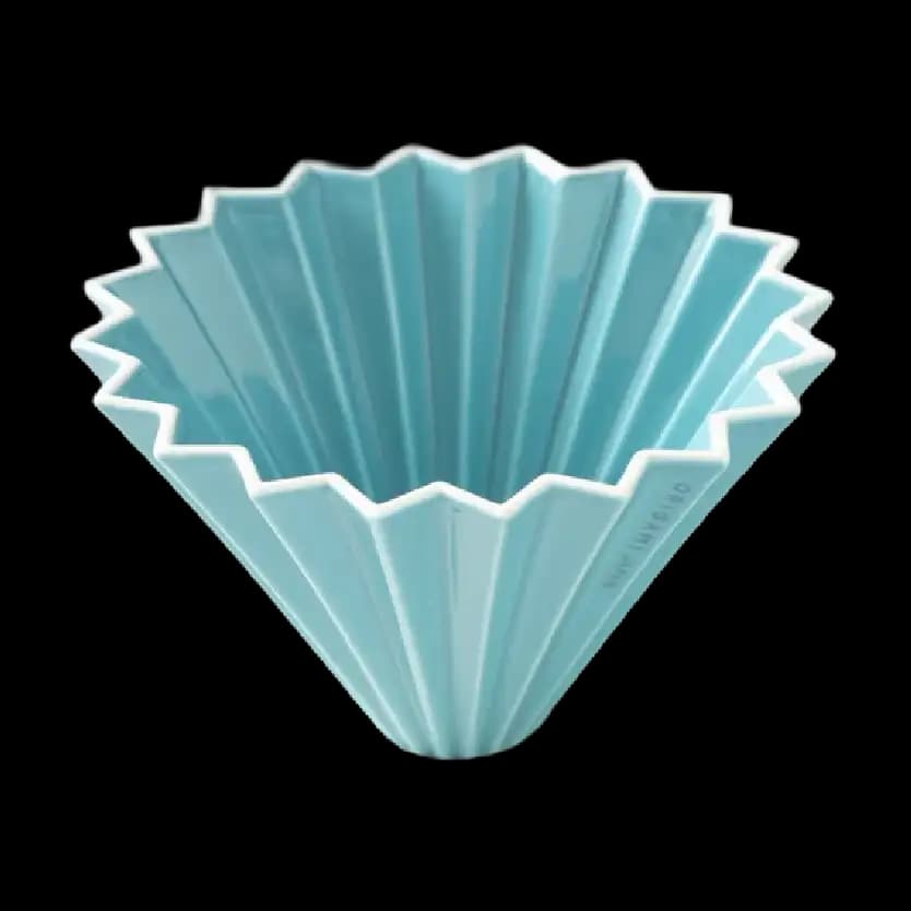 ORIGAMI PORCELAIN DRIPPER TURQUOISE