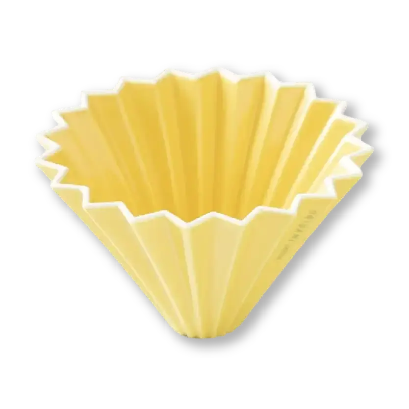 ORIGAMI PORCELAIN DRIPPER YELLOW